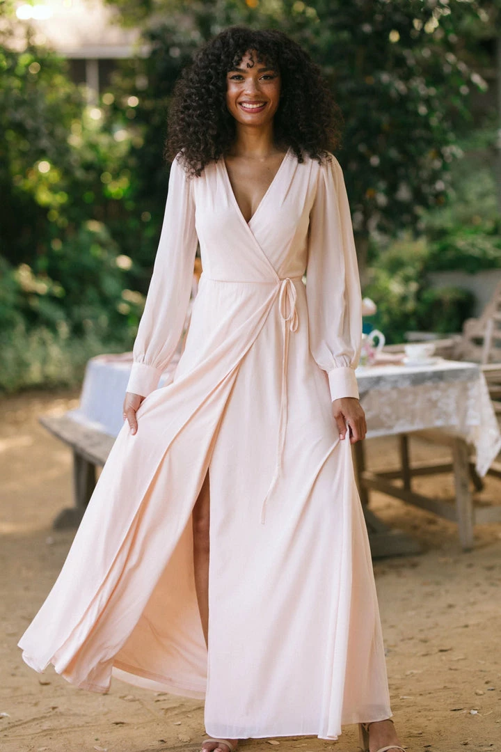 Morning Lavender Best Sellers Chloe Wrap Maxi Dress