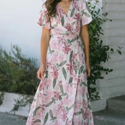 Aakaa Maternity Friendly Gracie Wrap Maxi Dress