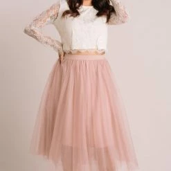 Esley Collection Eloise Tulle Midi Skirt Bridal