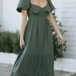 Endless Blu Maternity Friendly Rebecca Sweetheart Tiered Dress