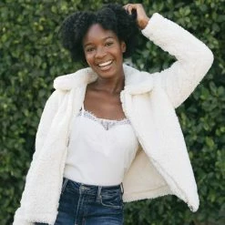 In Loom Clothing Norah Sherpa Zip Up Jacket