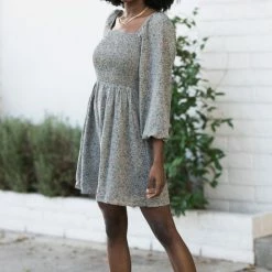 Paper Crane Jada Smocked Mini Dress Clothing