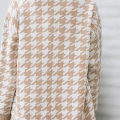She + Sky Patricia Houndstooth Cardigan