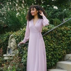 Morning Lavender Best Sellers Chloe Wrap Maxi Dress
