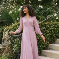 Morning Lavender Best Sellers Chloe Wrap Maxi Dress