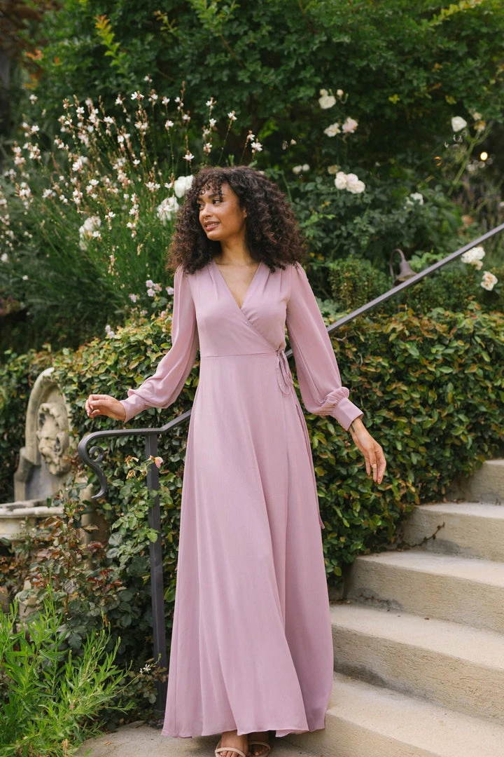 Morning Lavender Best Sellers Chloe Wrap Maxi Dress