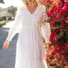 Dress Forum Allison Eyelet Ruffled Tiered Dress
