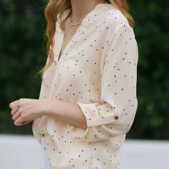 Lush Work Essentials Krista V-Neck Blouse