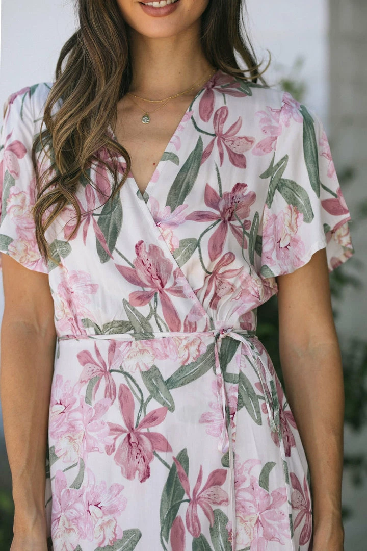 Aakaa Maternity Friendly Gracie Wrap Maxi Dress