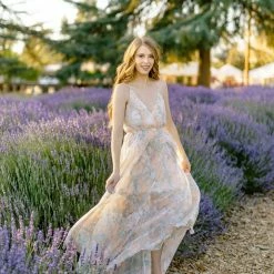 Aakaa Charlize V-Neck Maxi Dress Maternity Friendly