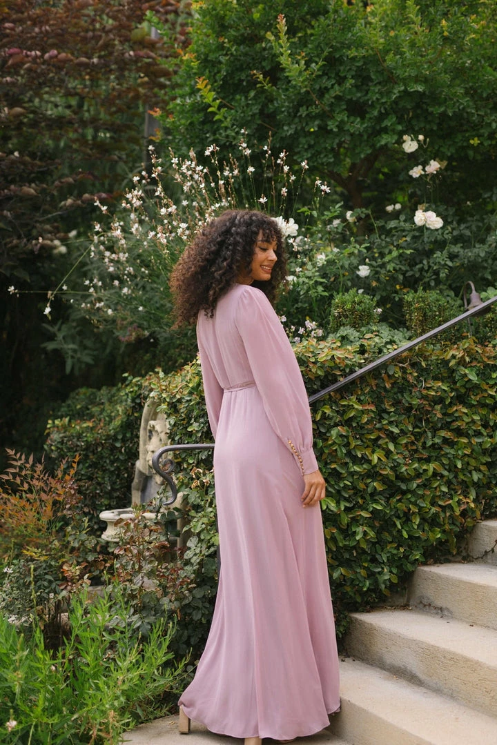 Morning Lavender Best Sellers Chloe Wrap Maxi Dress