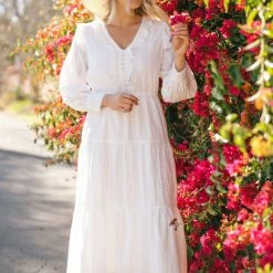 Dress Forum Allison Eyelet Ruffled Tiered Dress