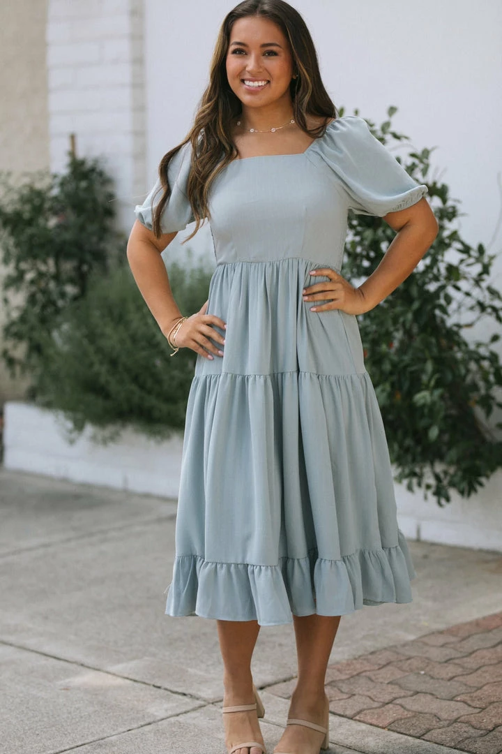 Mikarose Lilah Puff Sleeve Dress Work Essentials