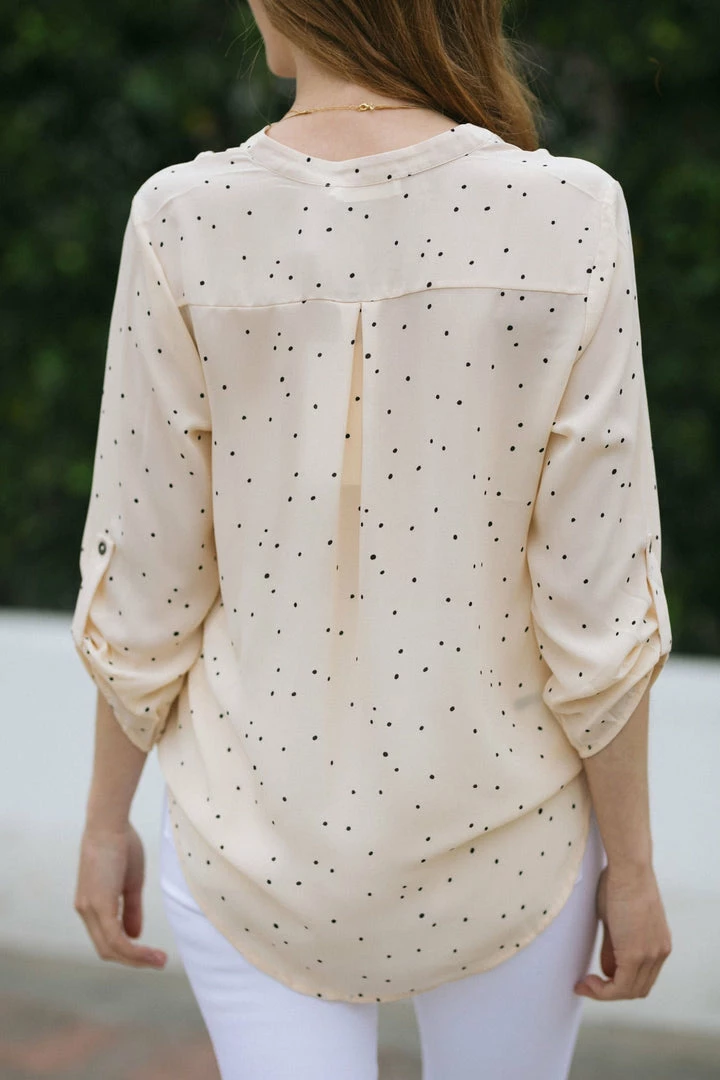 Lush Work Essentials Krista V-Neck Blouse