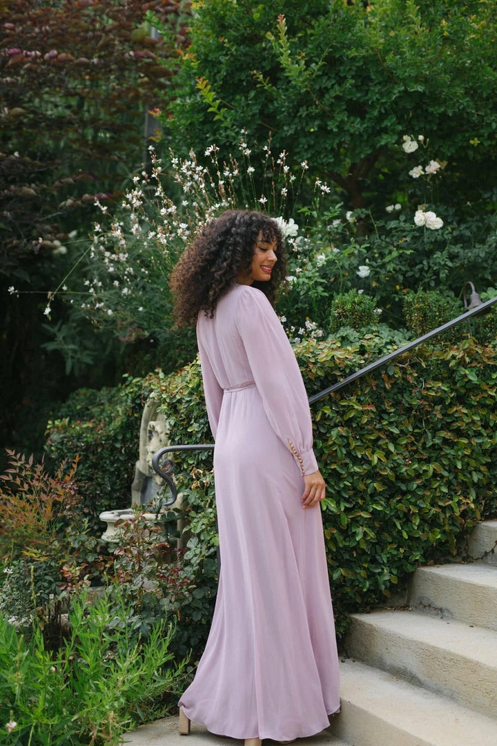 Morning Lavender Best Sellers Chloe Wrap Maxi Dress