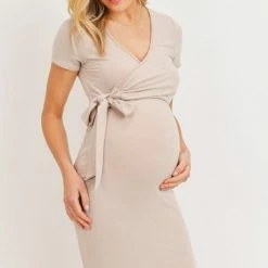 Hello Miz Maternity Friendly Maternity Tessa Side Tie Dress