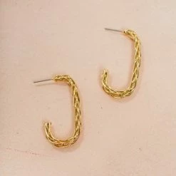 Fame Valerie Gold Twisted Earrings Accessories