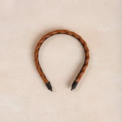Fame Accessories Rory Faux Leather Braided Headband