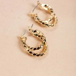 ANA Molly Twisted Double Hoop Earrings