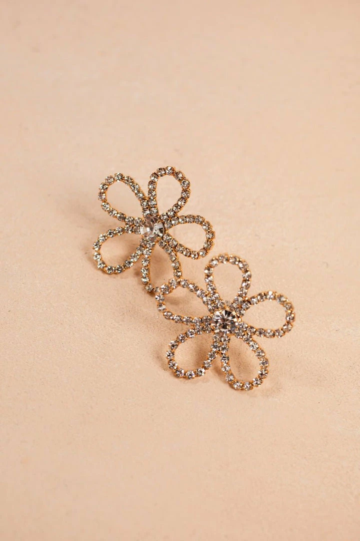Joia Shelby Crystal Flower Earrings Accessories