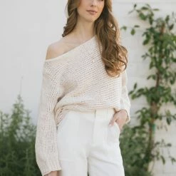 Aakaa Avery Boat Neck Knit Sweater Clothing