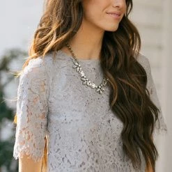 Space 46 Georgia Cropped Lace Top