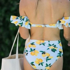 Envya Swim Jenn Citrus Off-Shoulder Bikini