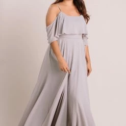 INA Bridal Petite Adele Ruffle Maxi Dress