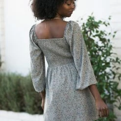 Paper Crane Jada Smocked Mini Dress Clothing