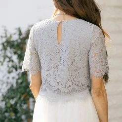 Space 46 Georgia Cropped Lace Top