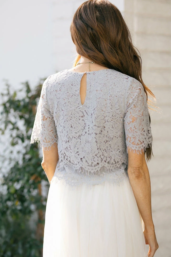 Space 46 Georgia Cropped Lace Top