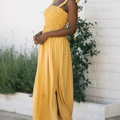 Ces Femme Desiree Tie Shoulder Maxi Dress