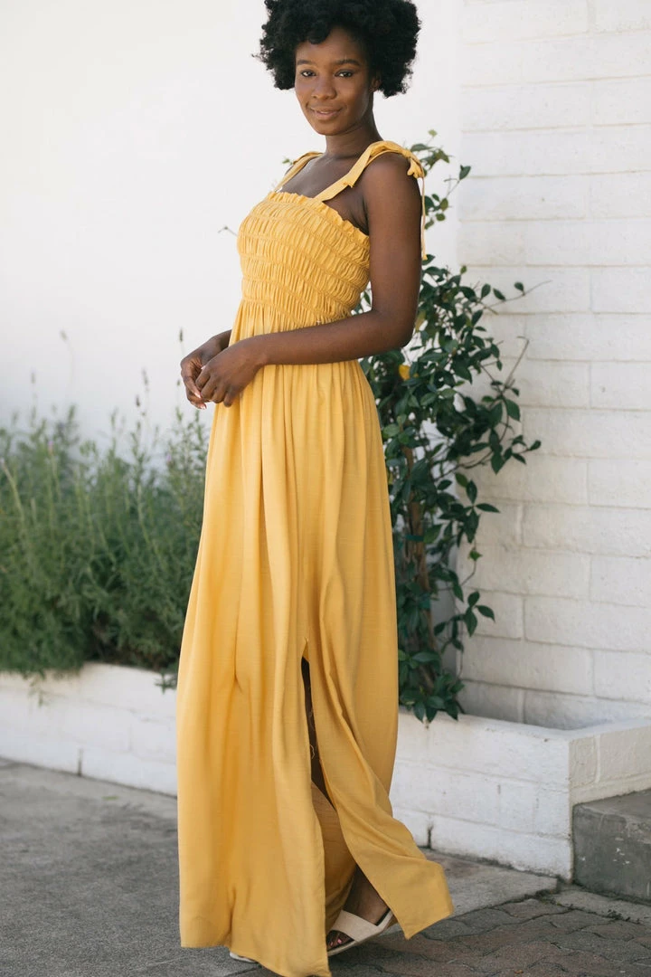 Ces Femme Desiree Tie Shoulder Maxi Dress