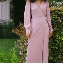 Morning Lavender Best Sellers Chloe Wrap Maxi Dress