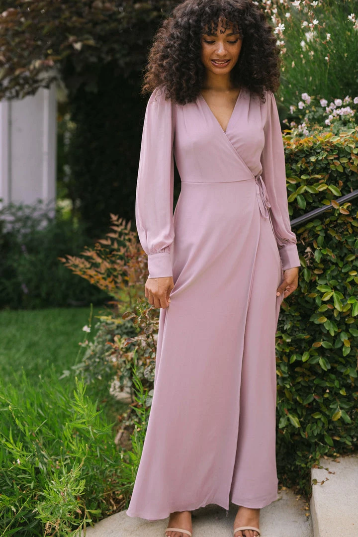 Morning Lavender Best Sellers Chloe Wrap Maxi Dress