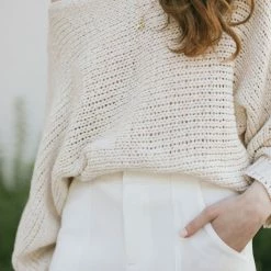 Aakaa Avery Boat Neck Knit Sweater Clothing