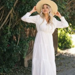 Dress Forum Allison Eyelet Ruffled Tiered Dress