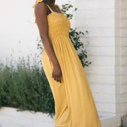 Ces Femme Desiree Tie Shoulder Maxi Dress