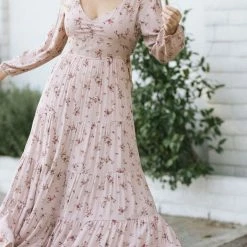 Dress Forum Regina Tie Back Tiered Dress Maternity Friendly