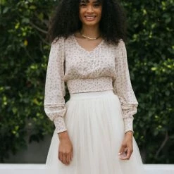 Blu Pepper Danica V-Neck Button Top Clothing