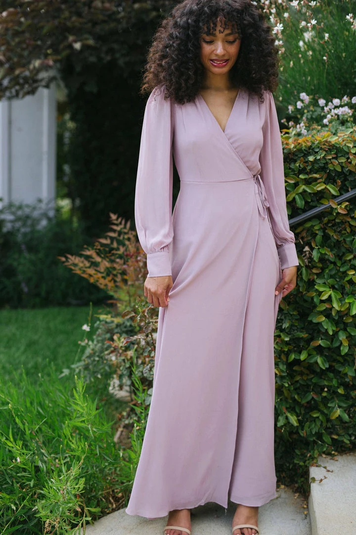 Morning Lavender Best Sellers Chloe Wrap Maxi Dress