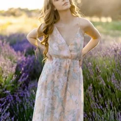 Aakaa Charlize V-Neck Maxi Dress Maternity Friendly