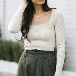 Dreamers Clothing Noemi Button Crop Top