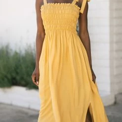 Ces Femme Desiree Tie Shoulder Maxi Dress