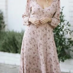 Dress Forum Regina Tie Back Tiered Dress Maternity Friendly