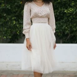 Blu Pepper Danica V-Neck Button Top Clothing