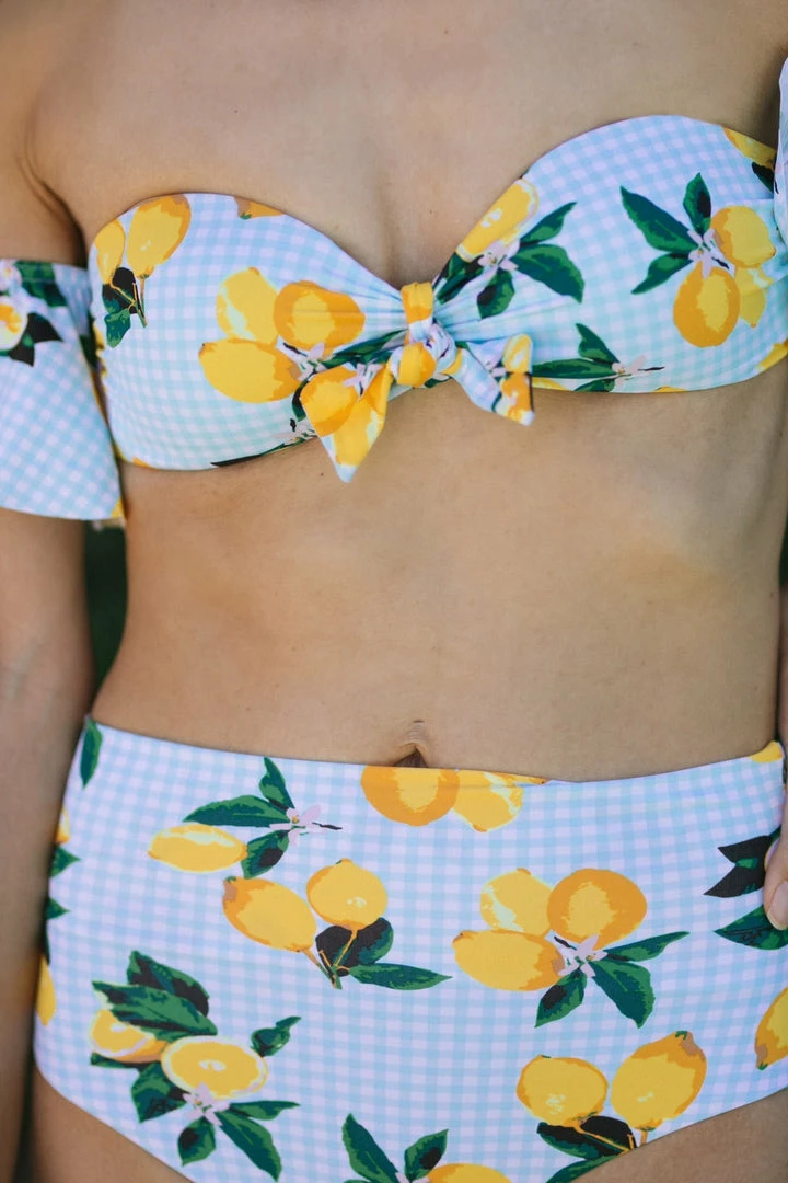 Envya Swim Jenn Citrus Off-Shoulder Bikini