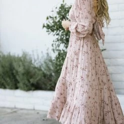 Dress Forum Regina Tie Back Tiered Dress Maternity Friendly