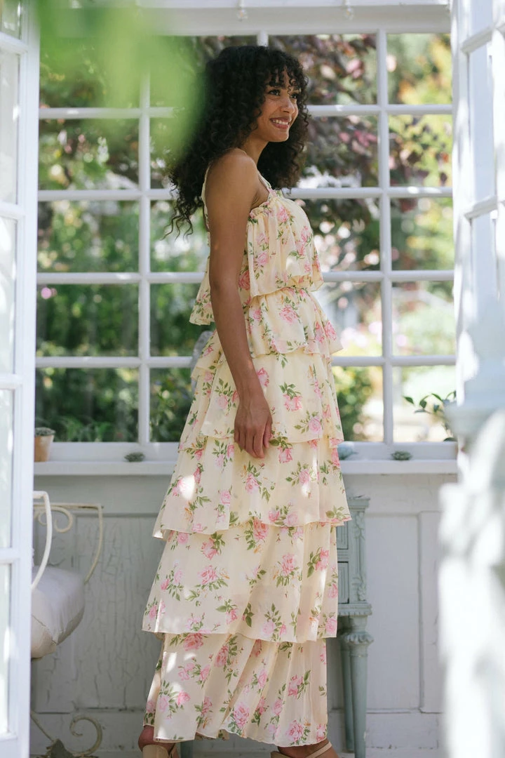 Aakaa Cleo Tiered Maxi Dress Clothing