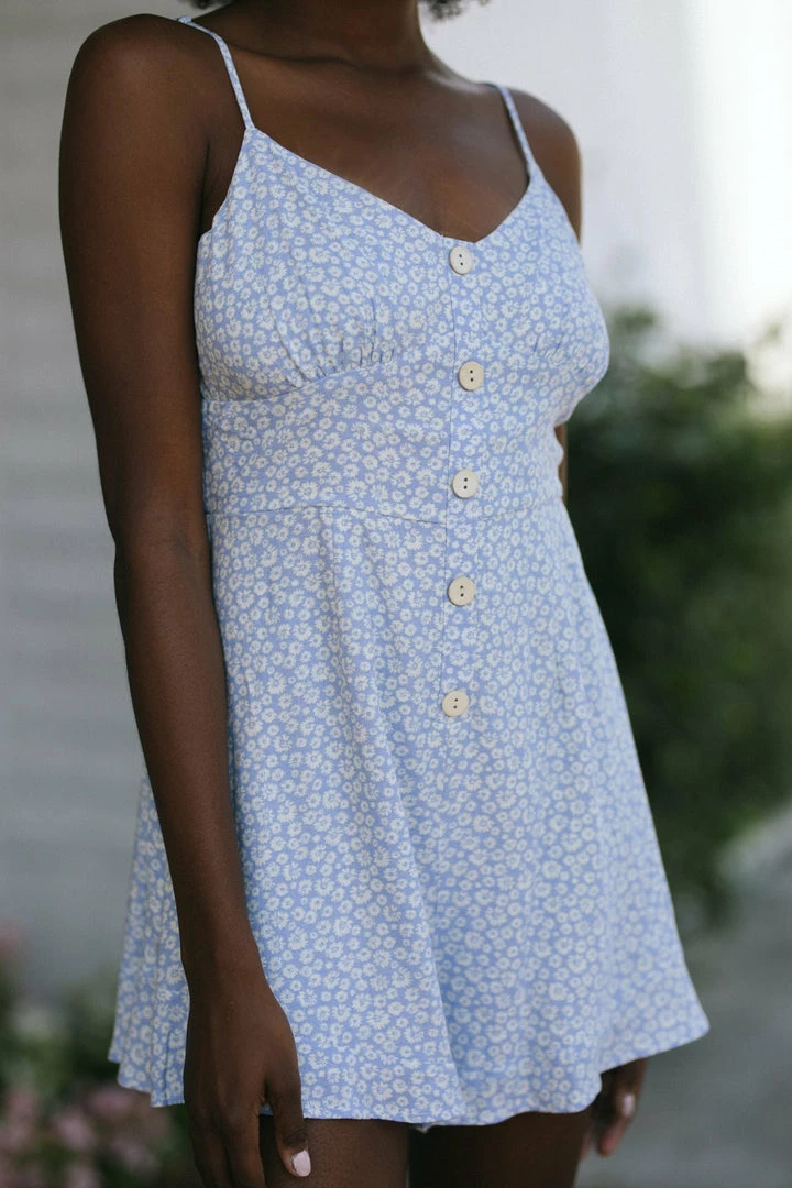 Lush Clothing Brandy Cami Button Romper